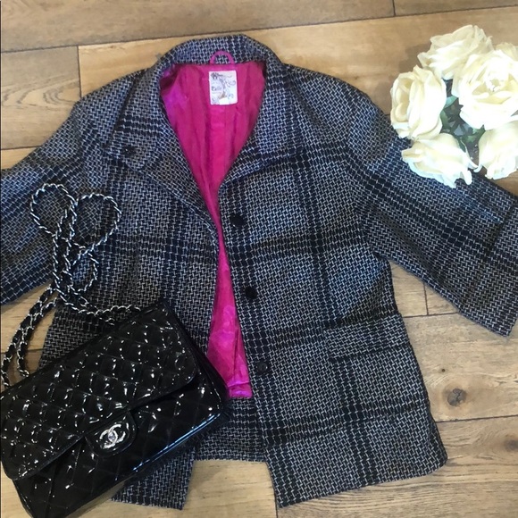 Anthropologie Jackets & Blazers - (Sold) Anthro Tulle Black and Tan Jacket 3/4 Sleev